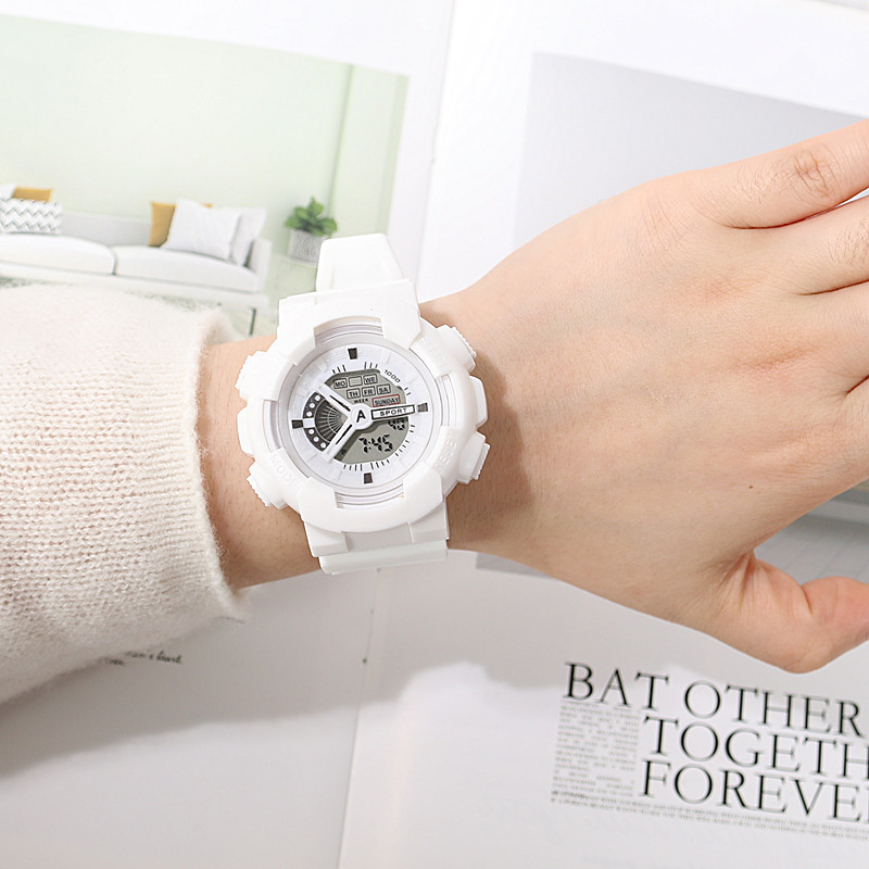Quartz watch for girls, Korean version, simple and trendy Suprsok, not waterproof, casual and trendy, sporty large dial for men pic 4