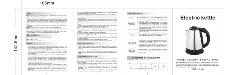 Wholesale electric kettles from cross-border e-commerce manufacturers for foreign trade export, featuring anti-dry burning, automatic power-off and durability pic 35