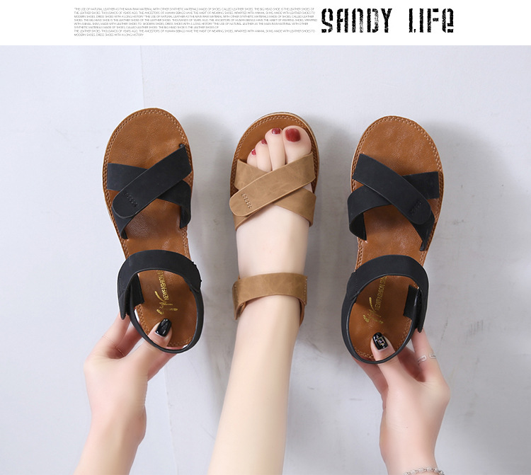 牛筋底凉鞋平底鞋2025夏季新款鞋子学生罗马鞋沙滩鞋软底一字女鞋详情12