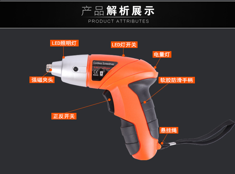 47-piece electric screwdriver set, multi-functional rechargeable hand drill toolbox set, electric drill set pic 20