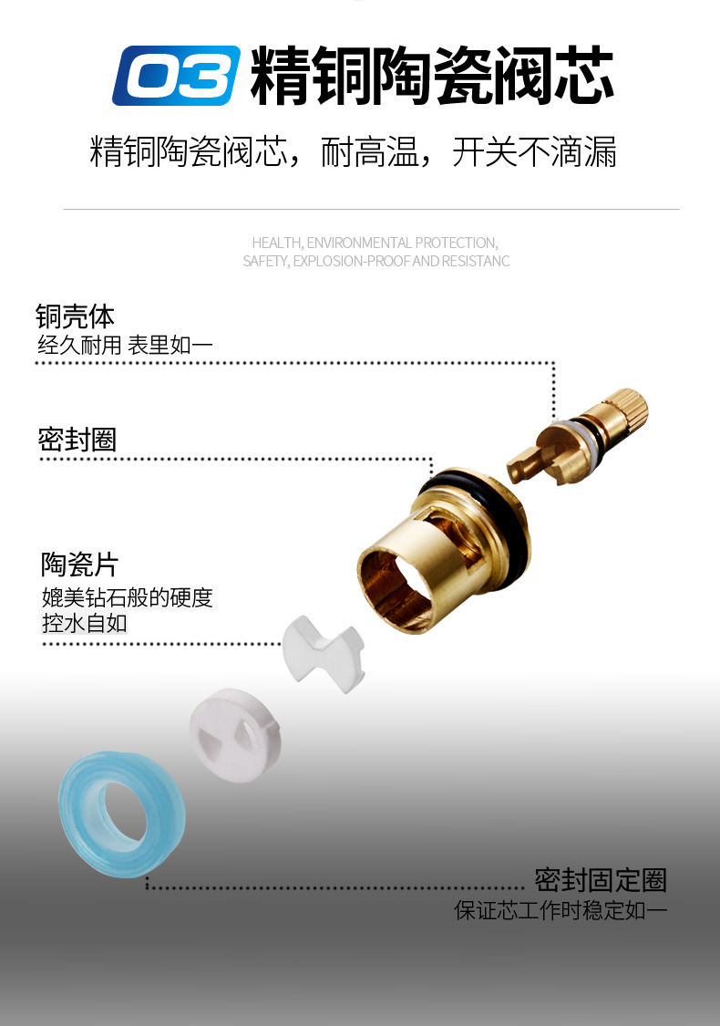 All-copper body thickened faucet, 304 stainless steel washing machine, extended multi-functional quick-opening 4-minute universal switch wholesale pic 18