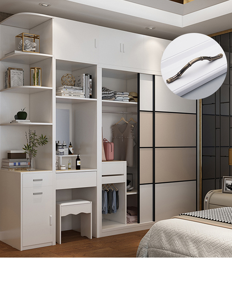 欧卡丽 柜门抽屉跨境浴室柜电视柜竹节拉手 锌合金简约现代拉手详情37