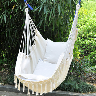 Sanjia Leisure Hammock Cotton Rope Outdoor mesh Single Person White 75-strand Camping swing Chair wholesale Hanging type pic 22