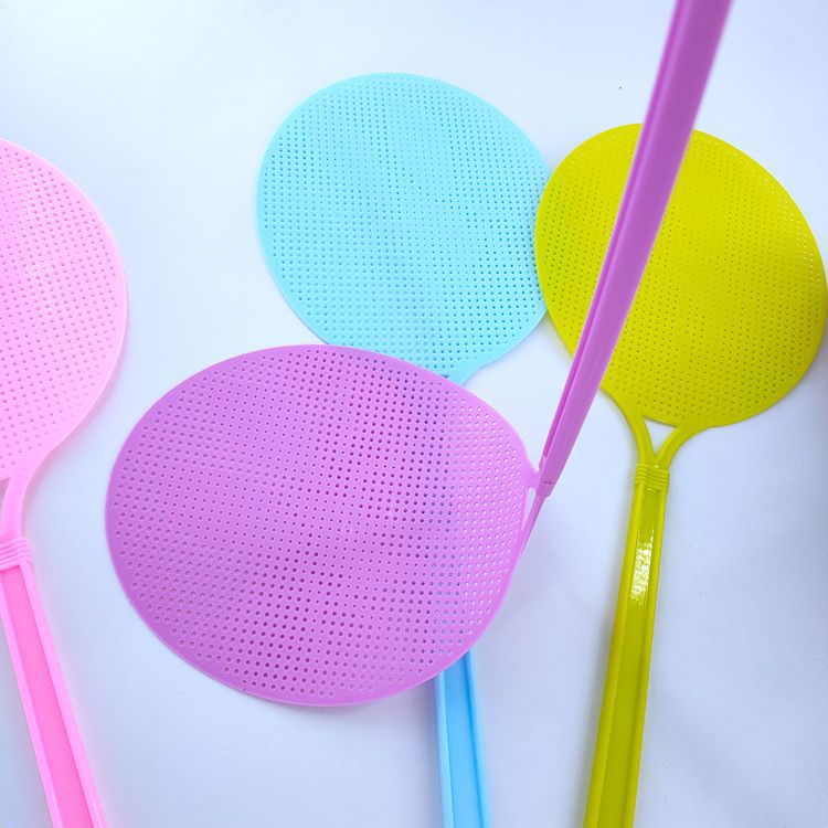 【1-8 Zones 】 Round head plastic swatter 10/ pack 800/ box Large household plastic long-handled thickened fly swatter manual mosquito swatter round head fly swatter wholesale 1 yuan pic 6