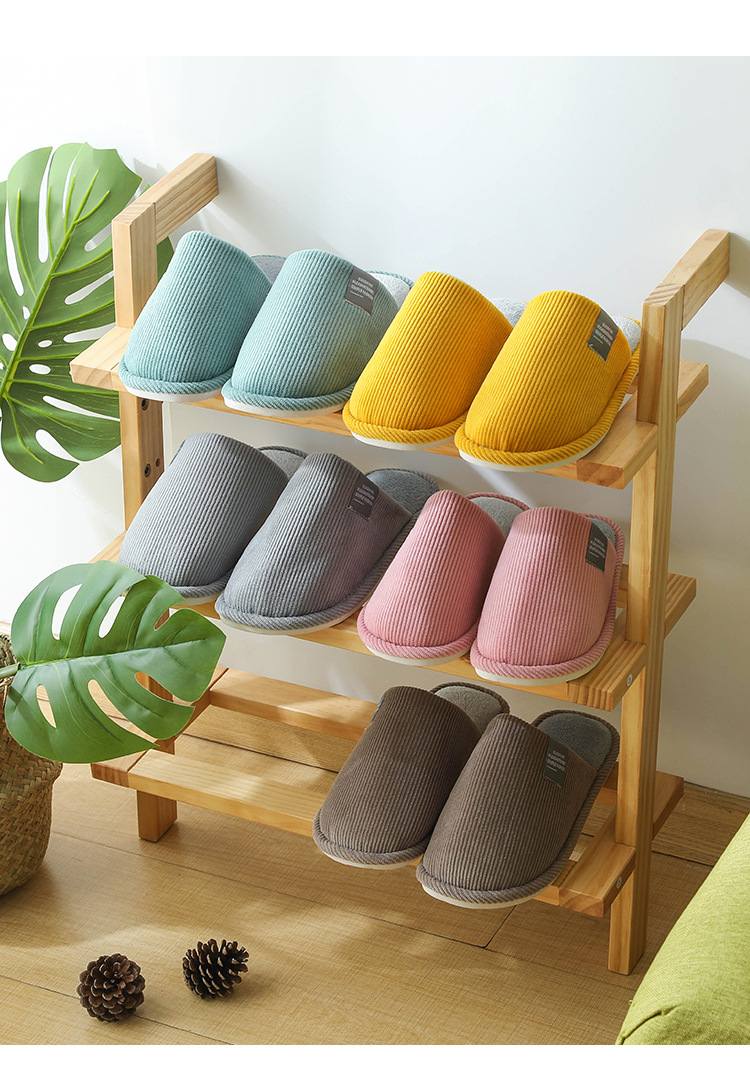 春夏日式居家居无声棉拖鞋男女士室内软底木地板家用布底拖鞋详情15