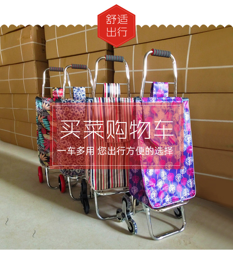 Household grocery shopping trolley, portable shopping cart, trolley, trailer, luggage trolley, foldable manufacturer pic 3