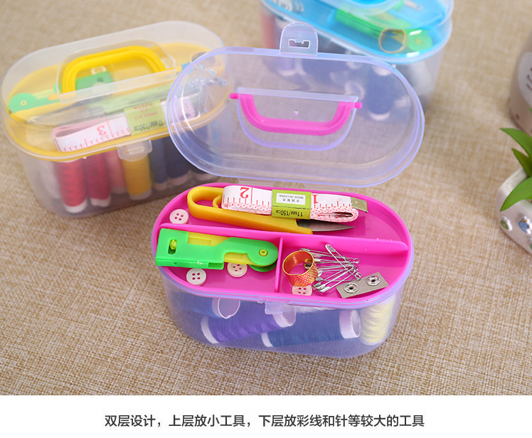 10-piece needle and thread set, tool needle and thread bag, needle and thread box set, sewing machine thread, home accessories with circular needle pic 3
