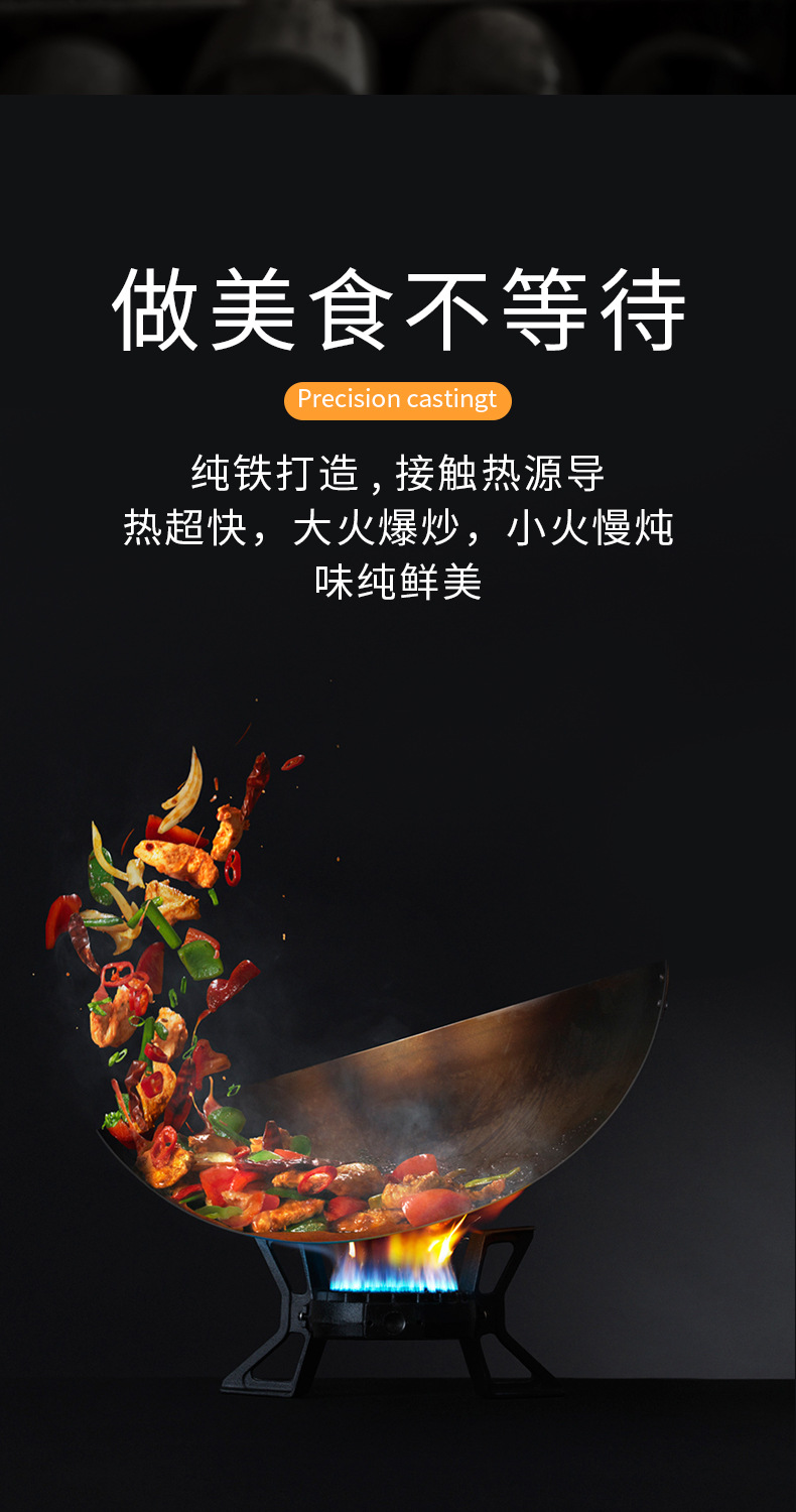 Factory wholesale healthy, uncoated, genuine stainless steel wok, round bottom nitrogen-filled wok, non-stick cooking wok, gift, one-piece consignment pic 13