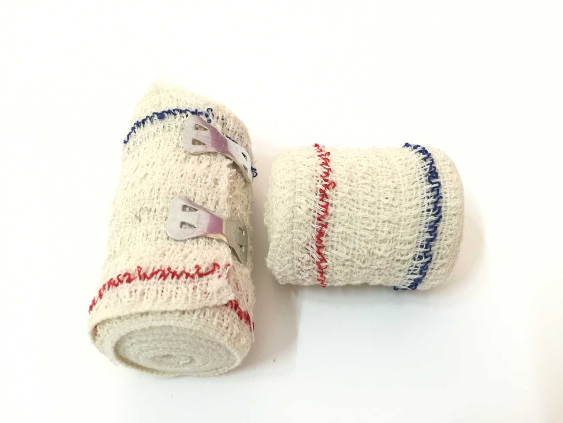 For export only. Red Cross spandex bandage, cotton high-elasticity bandage, red and blue thread spandex bandage, 5*450cm pic 6