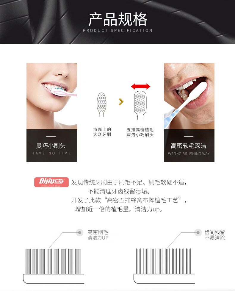 Sam Ping Tai Japanese Nano household toothbrush, soft-bristled adult toothbrush, 10,000 bristles cleaning toothbrush wholesale pic 21