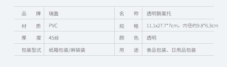 大量现货 厂家批发4枚装鹅蛋托制做 pvc透明生鲜食品包装盒蛋托详情6