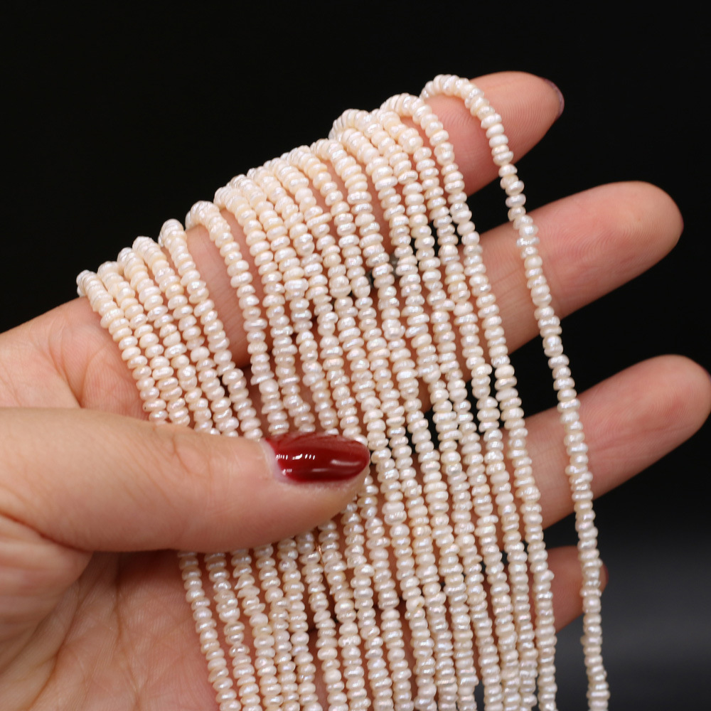 Exquisite natural freshwater pearl flat beads DIY jewelry accessories, handcrafted jewelry necklaces, semi-finished product production and wholesale pic 14