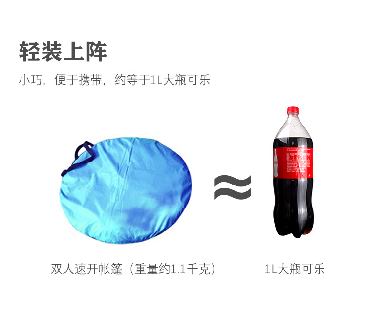 Outdoor camping folding fully automatic tent for 3-4 people, simple and quick opening on the beach, double automatic tent factory direct sales pic 18