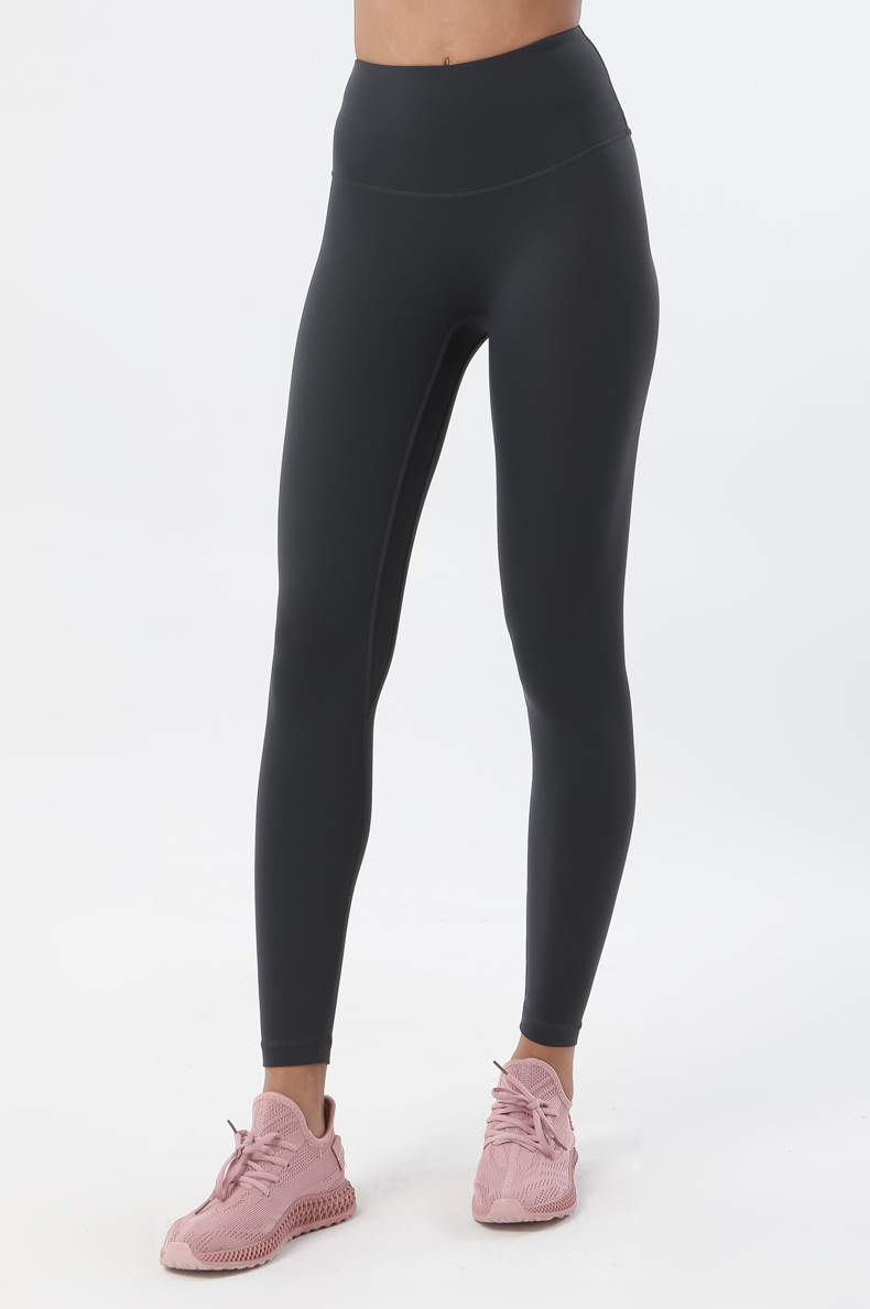 2022 Diamond Double-sided Brushed nude Yoga Pants for Women, European and American high-waisted hip-lifting peach-buttocks fitness pants pic 29