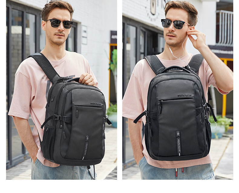 跨境大容量多功能双肩包户外旅行背包商务防盗防水电脑包运动男包详情10