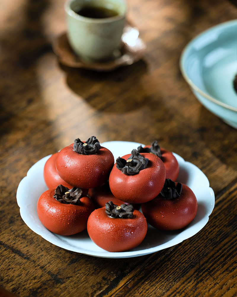 Yixing purple clay tea pet persimmon ornaments, tea toys that can be cultivated, sculptures, tea set accessories, handcrafted color-changing, everything goes well wholesale pic 7