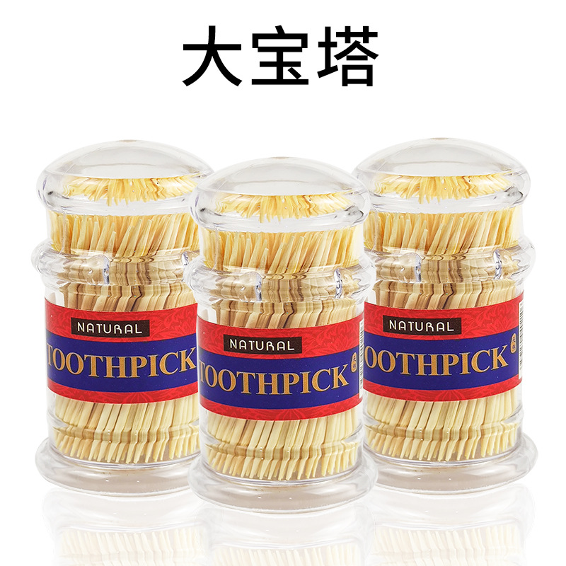 Wholesale of high-end street toothpicks from Baota cylinders, portable bamboo two-end disposable household toothpicks manufacturer pic 1