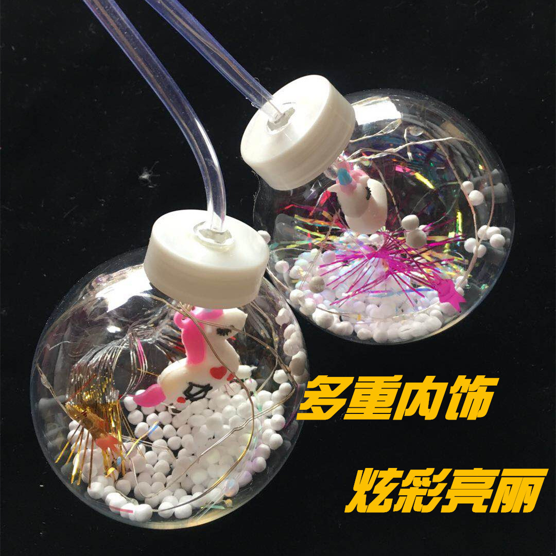 Internet-famous luminous hand-held bouncy ball lanterns, transparent flashing cartoon balls, night market square street stalls, Douyin cool toys pic 7