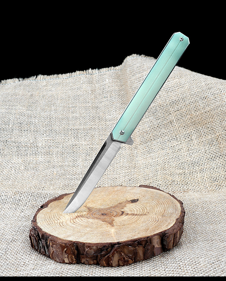 Folding knife outdoor D2 hardness stainless steel outdoor camping knife G10 handle bearing side-opening, available in stock for wholesale pic 14
