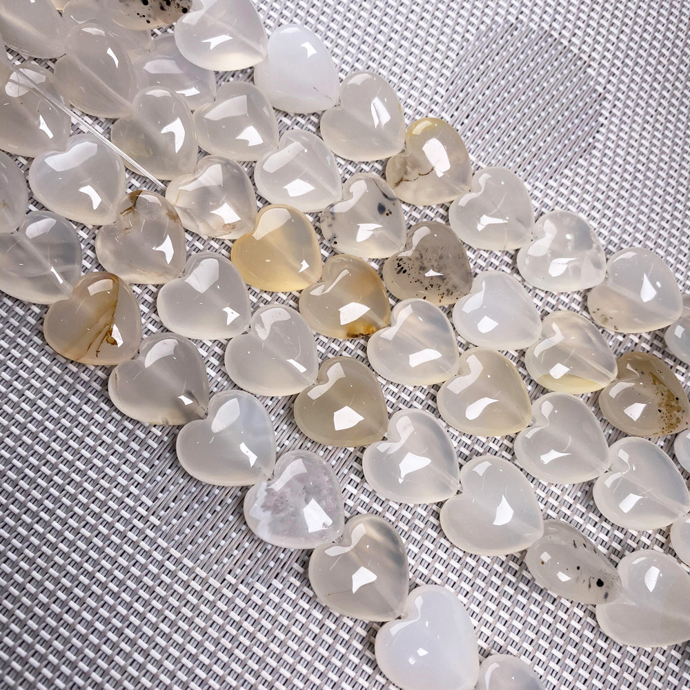 Natural stone, crystal, agate, heart-shaped semi-precious stone, loose beads, various material jewelry beads, necklaces, bracelets and accessories pic 8