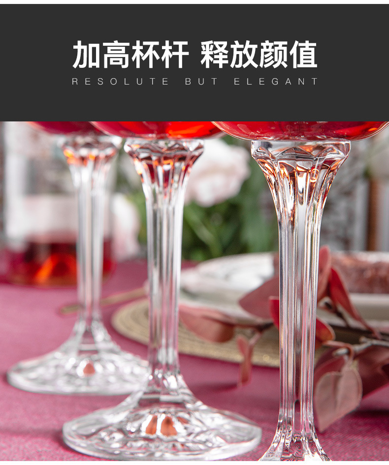 Czech imported red wine glasses, Burgundy glasses with large bellies, tall glasses, European style, high appearance level, household and hotel wholesale crystal glasses pic 11