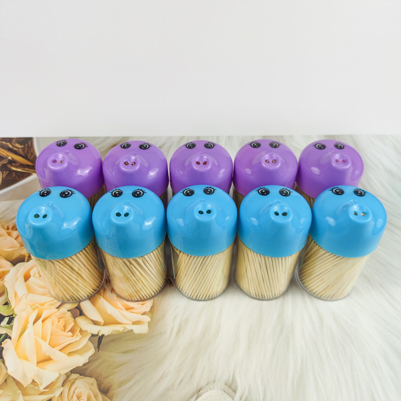 创意小猪牙签筒居家客厅餐桌家用翻盖便携牙签盒牙签罐茶几两元货详情7