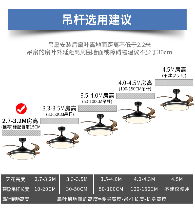 新款隐形吊扇灯餐厅客厅风扇灯家用变频吸顶电扇灯48寸大风力灯具详情30