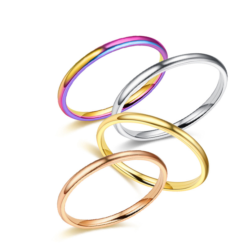 不锈钢钛钢饰品三色三环情侣戒指跨境供应对戒厂家直供潮流详情2
