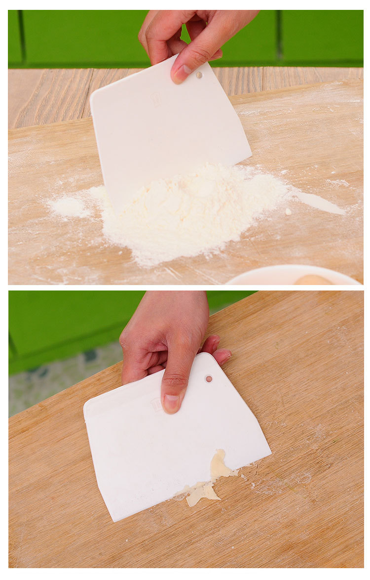 Plastic cream cake cutter, trapezoidal dough cutter, oil scraper, baking scraper, cake scraper pic 4