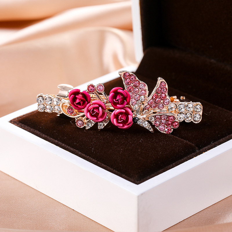 发夹高级感小香风马尾夹女士超闪轻奢水钻顶夹水晶盘发后脑勺头饰详情18