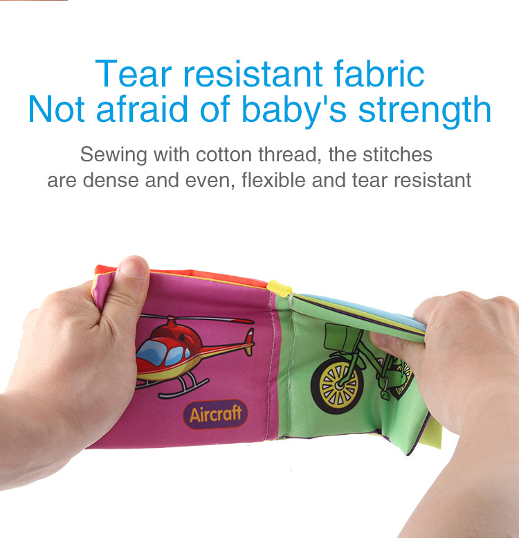 Amazon cross-border 3D baby cloth books, early education toys, English palm books, animal number recognition baby cloth books pic 65