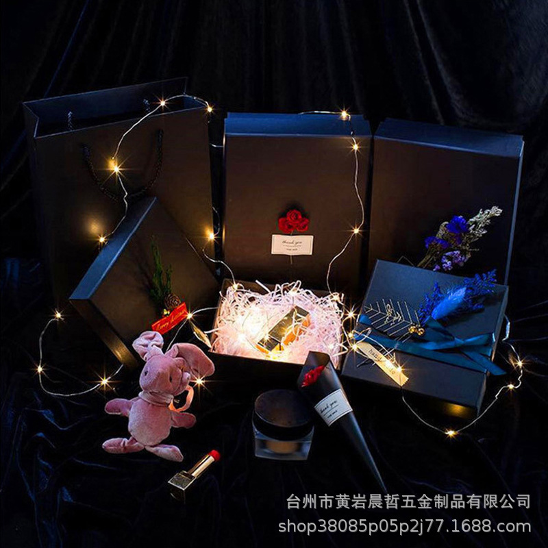 灯串多功能带闪彩灯鲜花蛋糕彩色礼盒星星串灯电池铜线灯led灯串详情8