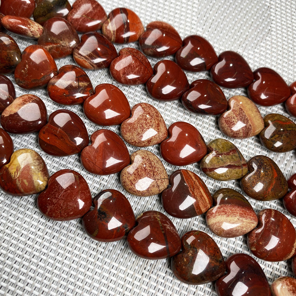 Natural stone, crystal, agate, heart-shaped semi-precious stone, loose beads, various material jewelry beads, necklaces, bracelets and accessories pic 4
