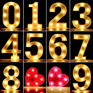 生日快乐灯LED英文数字彩灯发光浪漫表白场景道具布置字母灯批发详情14