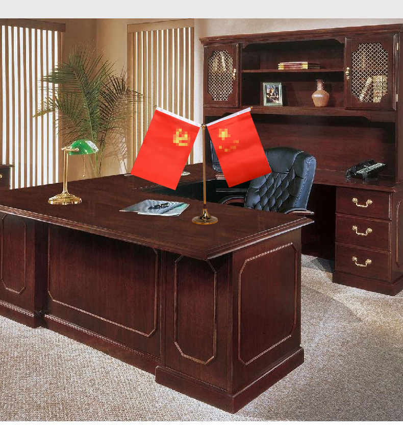 全金属Y型钛金电镀双面红色旗帜广告展示架详情13