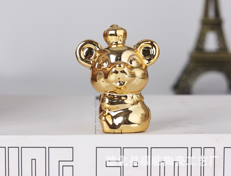 Nordic creative ceramic electroplated animal handicrafts, tabletop ornaments, small gifts, decorative items, bonsai, trinkets, return gifts pic 13