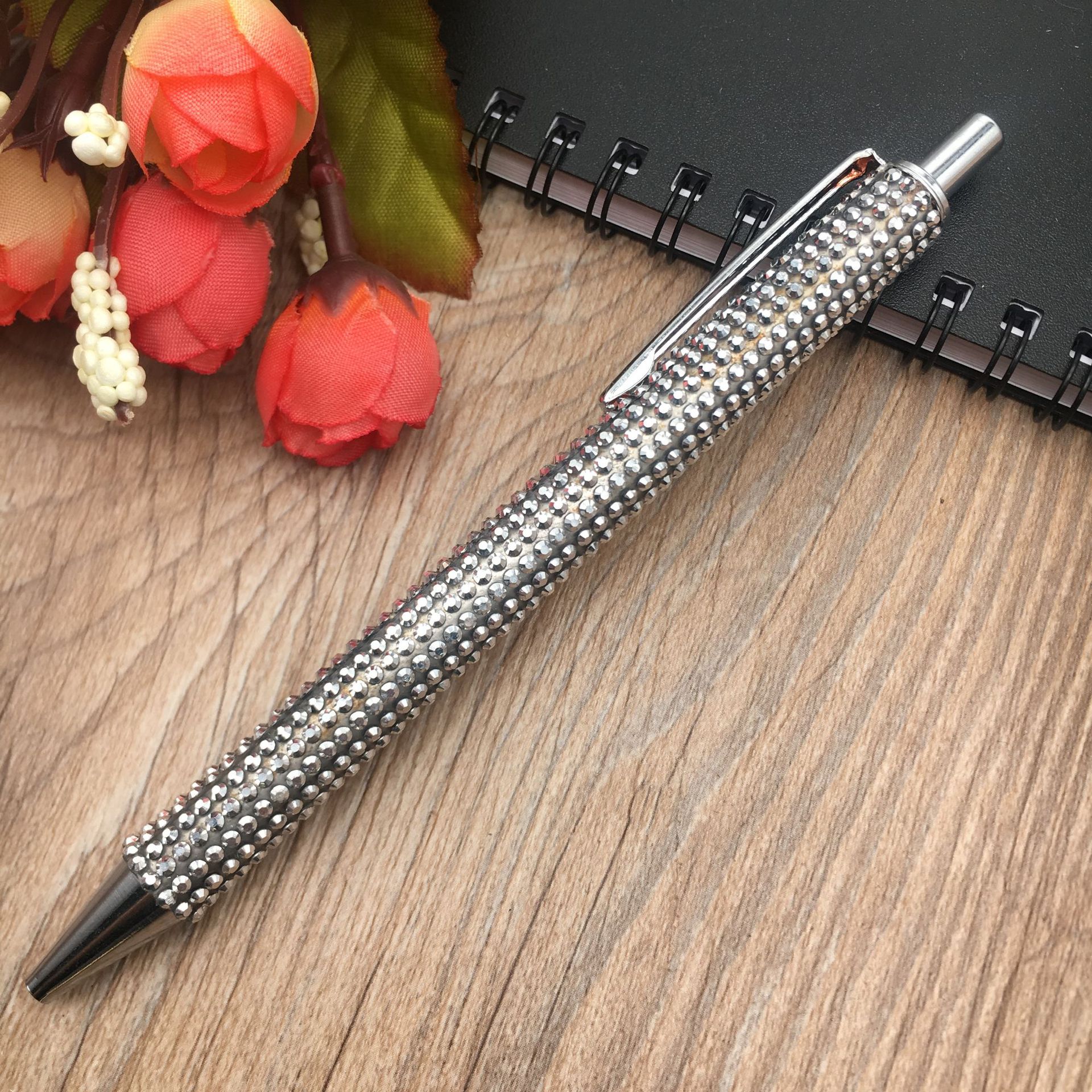 Metal core press diamond pens, ballpoint pens, multi-color copper metal pens, crystal pens, water diamond pens are in stock and available for wholesale pic 9