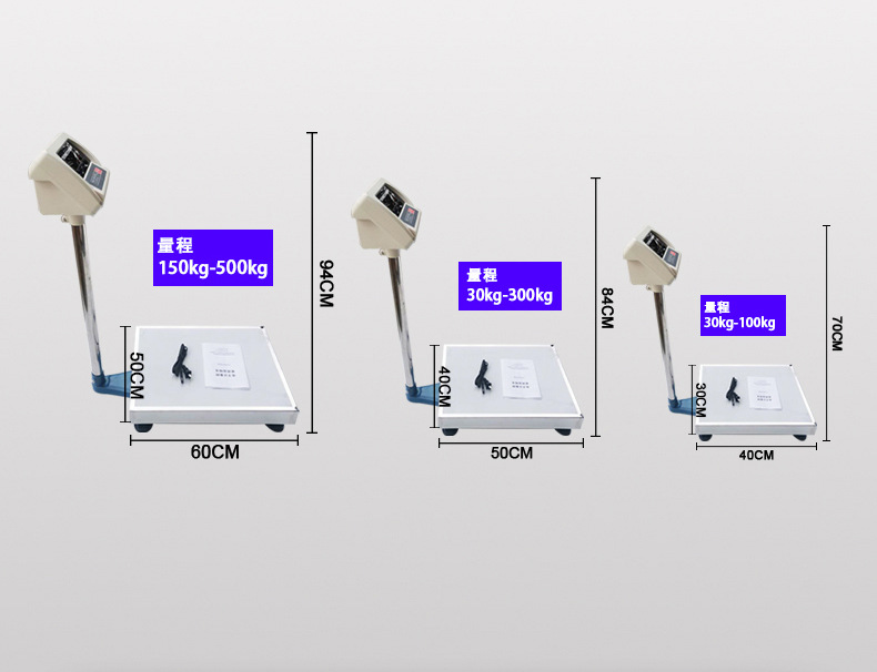 飞恒218W电子称重台秤30kg台磅60公斤150kg落地台秤工业计重秤详情6