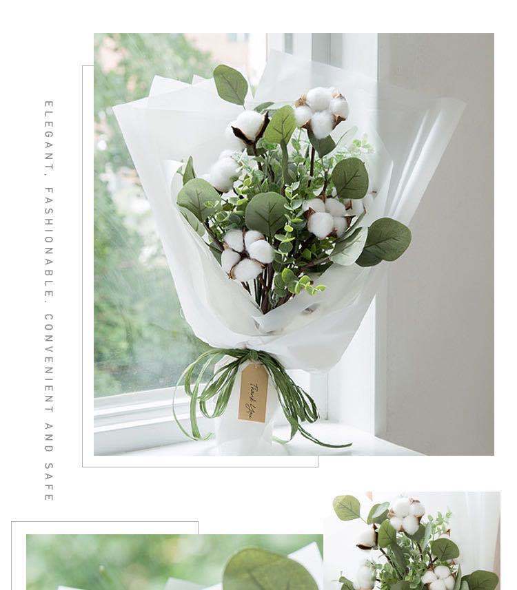 鲜花包装纯色雾面纸批发半透明防水韩素纸花店花束包装材料雾面纸详情3