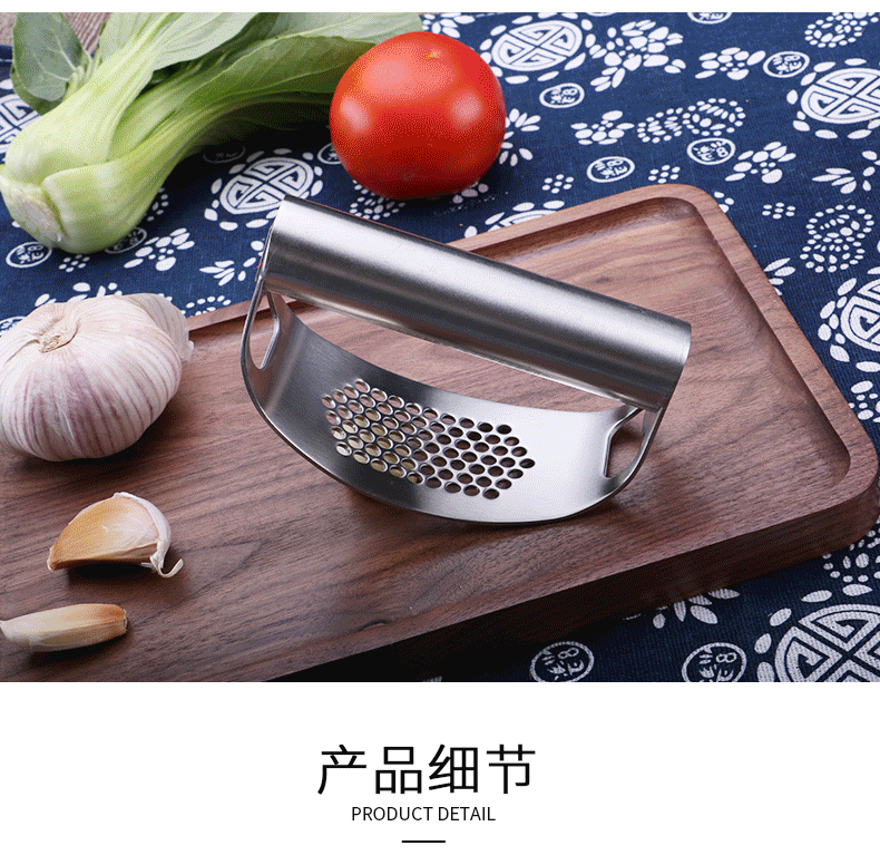 The manufacturer has in stock stainless steel garlic presses, household garlic peelers, garlic mince machines, kitchen garlic pounding machines and garlic puree machines pic 10