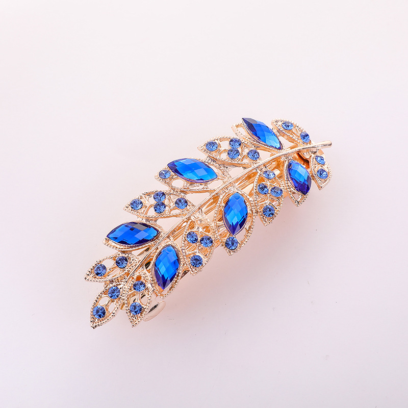 发夹高级感小香风马尾夹女士超闪轻奢水钻顶夹水晶盘发后脑勺头饰详情25