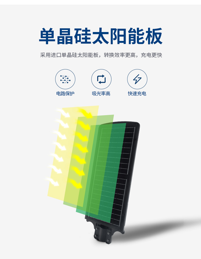 LED solar street lamps 120W, 240W solar integrated street lamps, villa lamps, courtyard lamps, rural road lamps pic 7