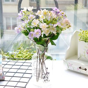 仿真花蝴蝶兰单枝欧美10头蝴蝶兰家居摆放婚庆软装摄影装饰花兰花详情17