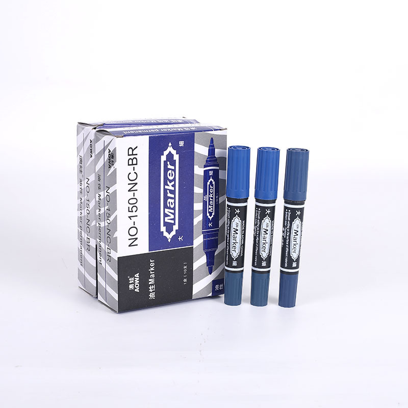 150 double-headed oil-based black marker pen, large-capacity marking color big-headed pen, logistics mark quick-drying marker pen pic 15