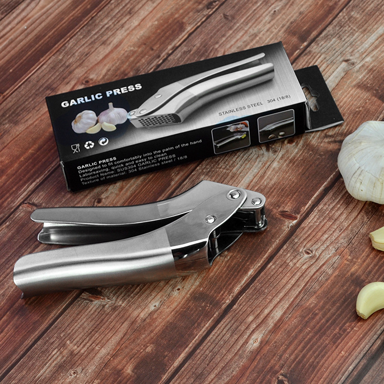 Amazon supplies 304 stainless steel garlic press, kitchen tools, garlic puree makers, durable manual garlic peelers and garlic paste makers pic 21