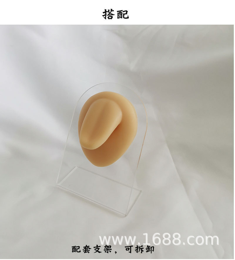 Soft silicone rubber simulation human tongue model, tongue nail display, puncture and perforation practice, medical display props pic 4