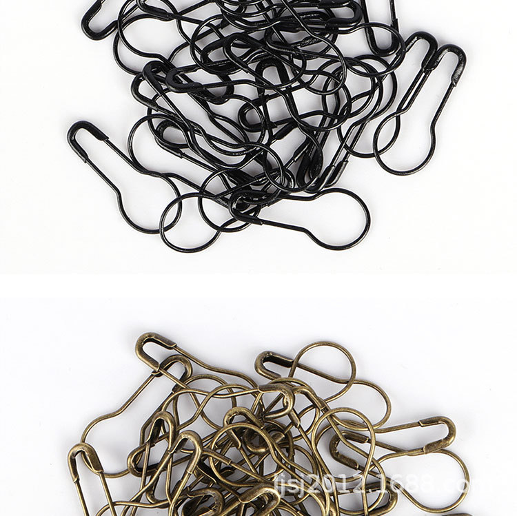 Gourd pins, iron safety pin, copper tag collar pin, colored safety pin, pear-shaped pin, direct supply from the manufacturer pic 7