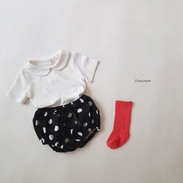 Stock corea verano hombres y mujeres bebé conjunto cuello redondo manga corta camiseta versátil pantalones de manga media pantalones de pan grandes PP kids set pic 19