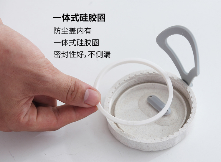 Wheat straw breakfast cups, microwave ovens, soup cans, student sealed soup cups, insulated cups, porridge cups, portable cups, gifts pic 6