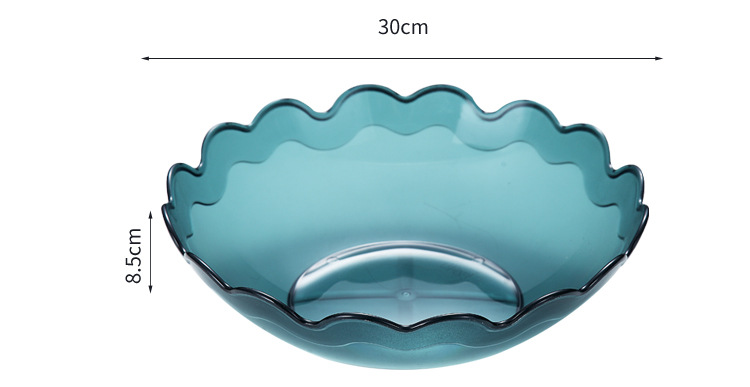 Simple home living room plastic fruit plate three-piece set, New Year snack candy plate, kitchen vegetables, blue fruit basket pic 9